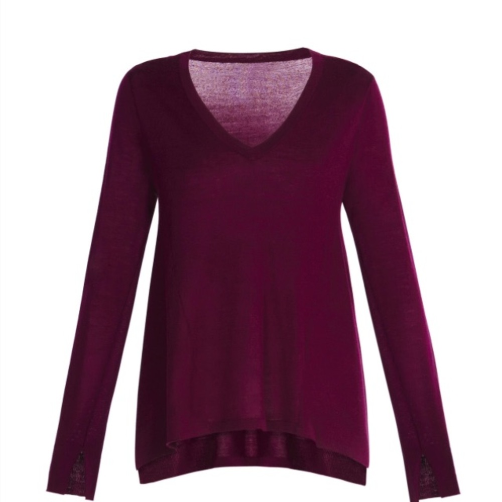 Long-Sleeve High-Low Sweater